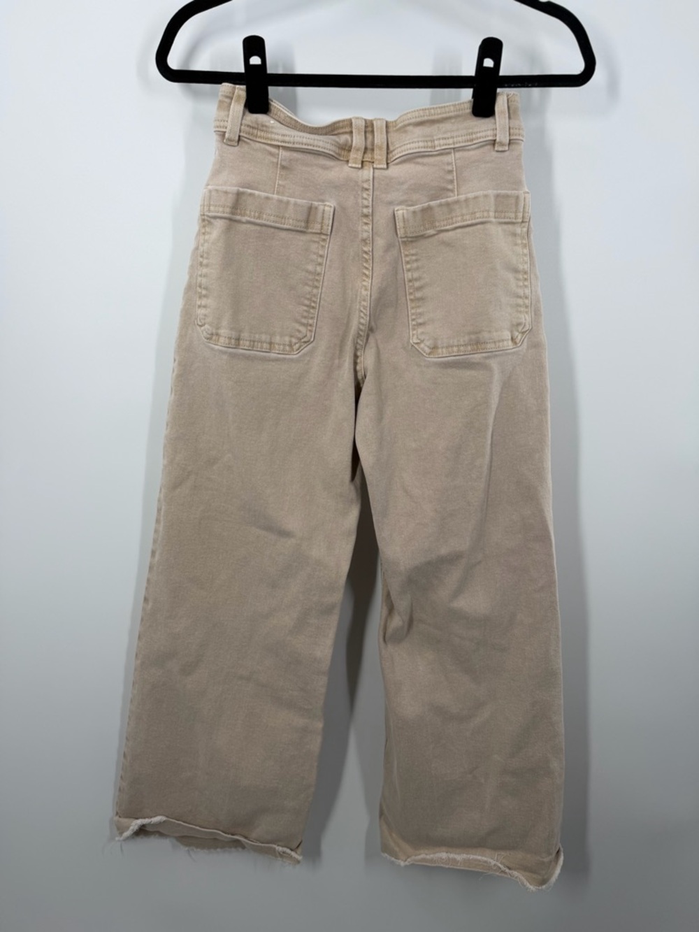 Mango MNG Catherin High Rise Culotte Jeans Khaki - Picture 8 of 11